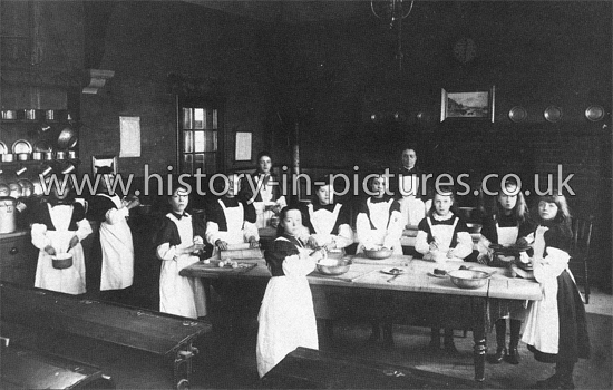 Cookery Clases at Ruckholt Road Board School, Leyton, London. c.1896